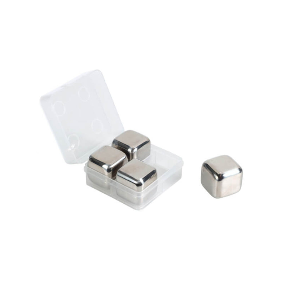 Stainless Steel Ice Cubes with Holder - 5 Pieces