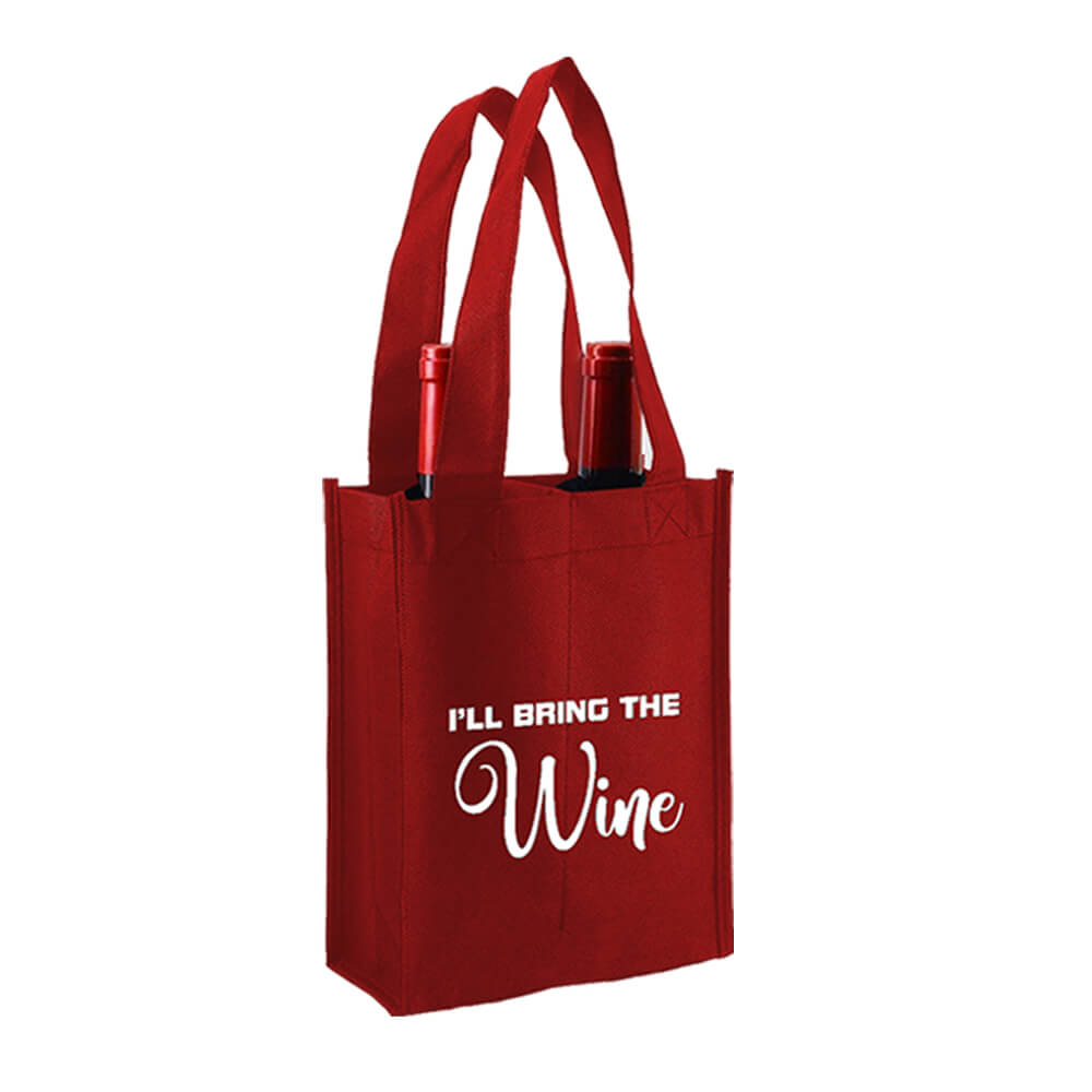 Branded Reusable Wine Carrier Bag - 2 Wine Carrier Tote