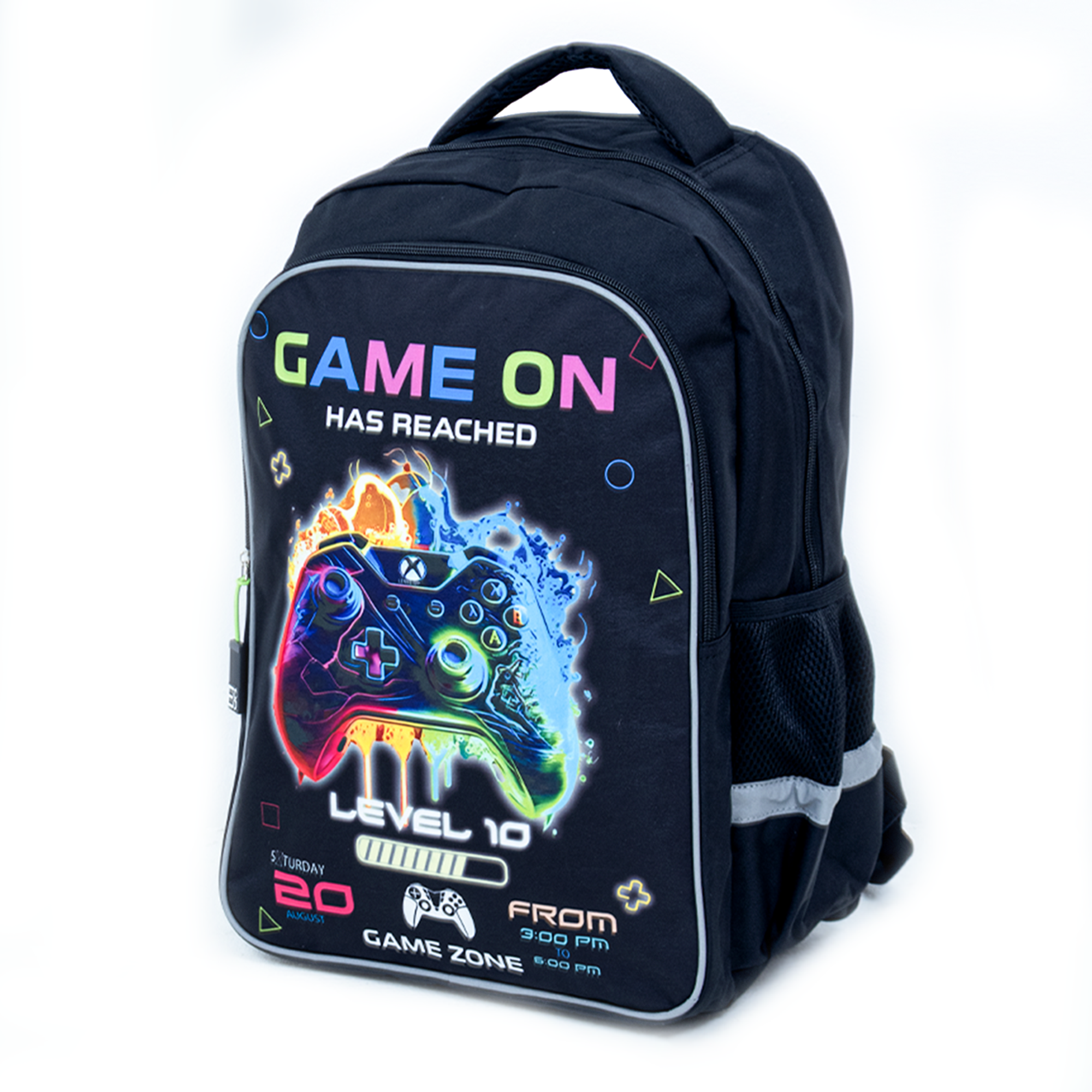 Game On Backpack | Gaming School Bag with Controller Print