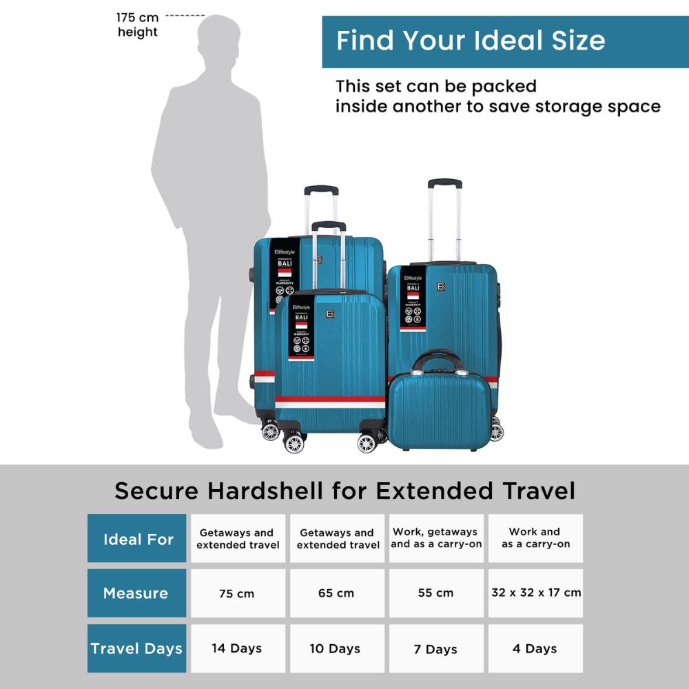 Pre-Order Bali Premium Luggage Value Set - 4 Pieces