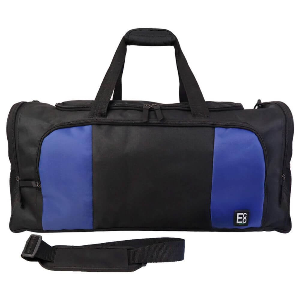 Designer Sports Duffel Bag - Black and Navy