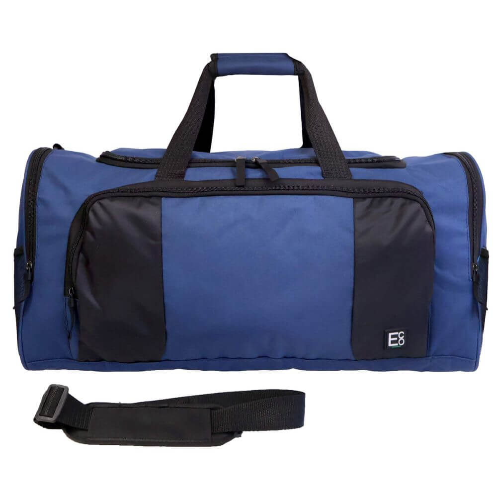 Designer Sports Duffel Bag -  Navy and Black