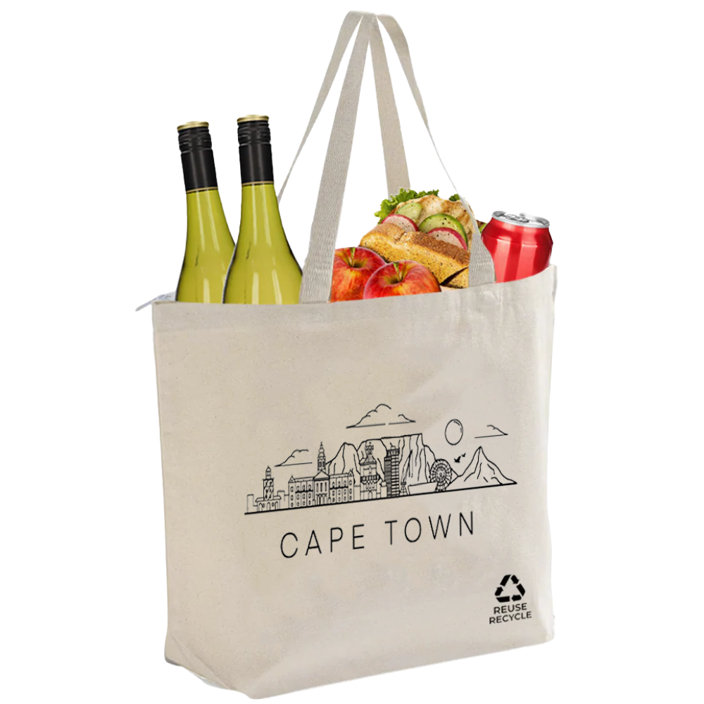 CAN-C03-CPT - Cape Town Reusable Insulated Canvas Cooler Tote Bag | 270GSM, 27L