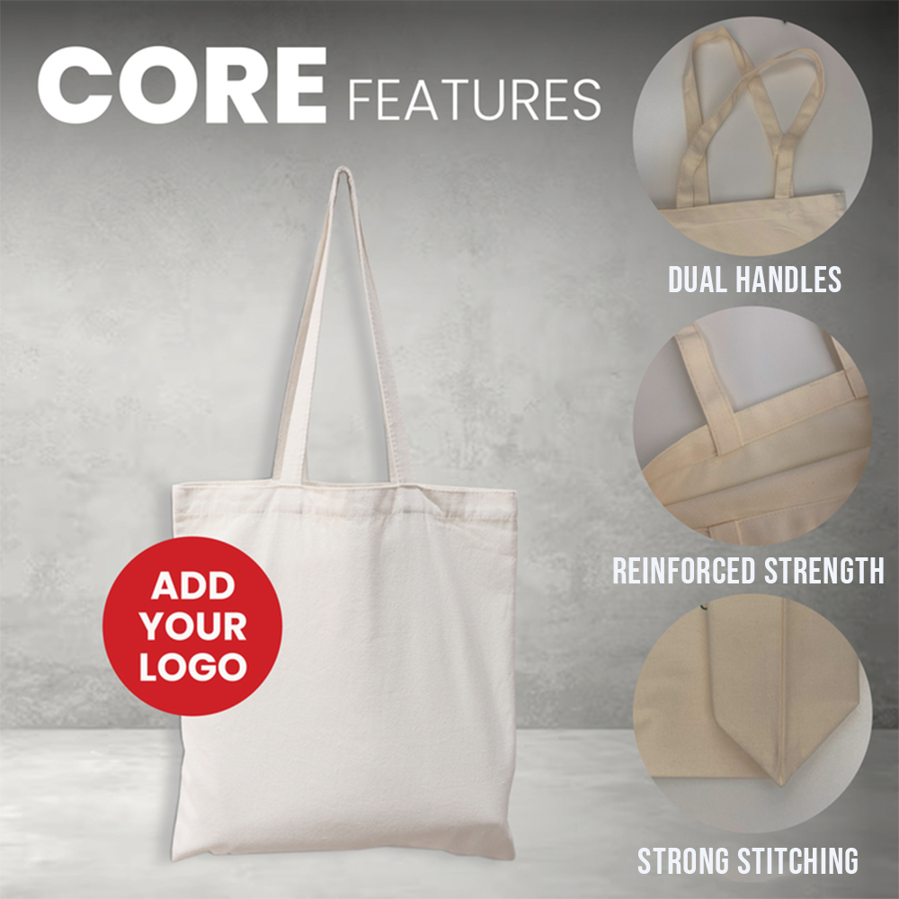 CAN02 - Red Reusable Canvas Tote Bag | 270GSM, 18L