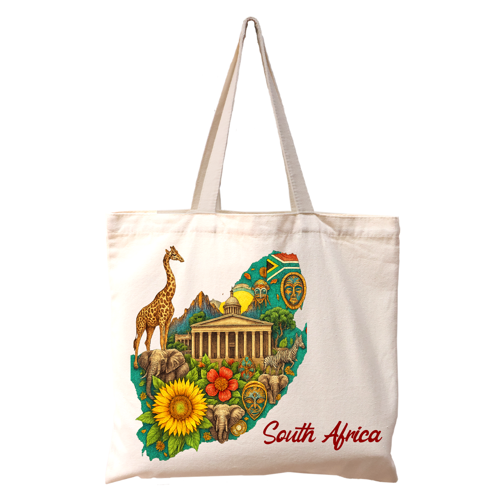 CAN02 - South Africa Reusable Cotton Tote Bag | 270GSM, 18L