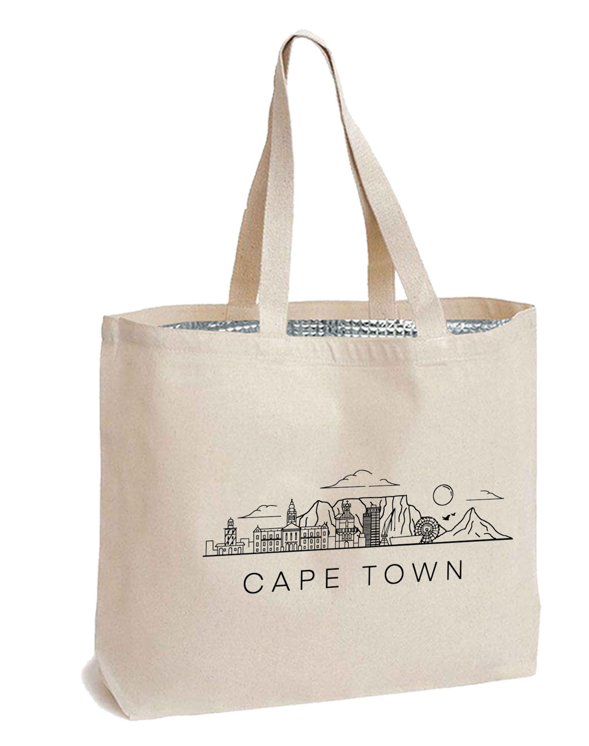 Cape Town Reusable Insulated Canvas Cooler Tote Bag | 270GSM, 18L