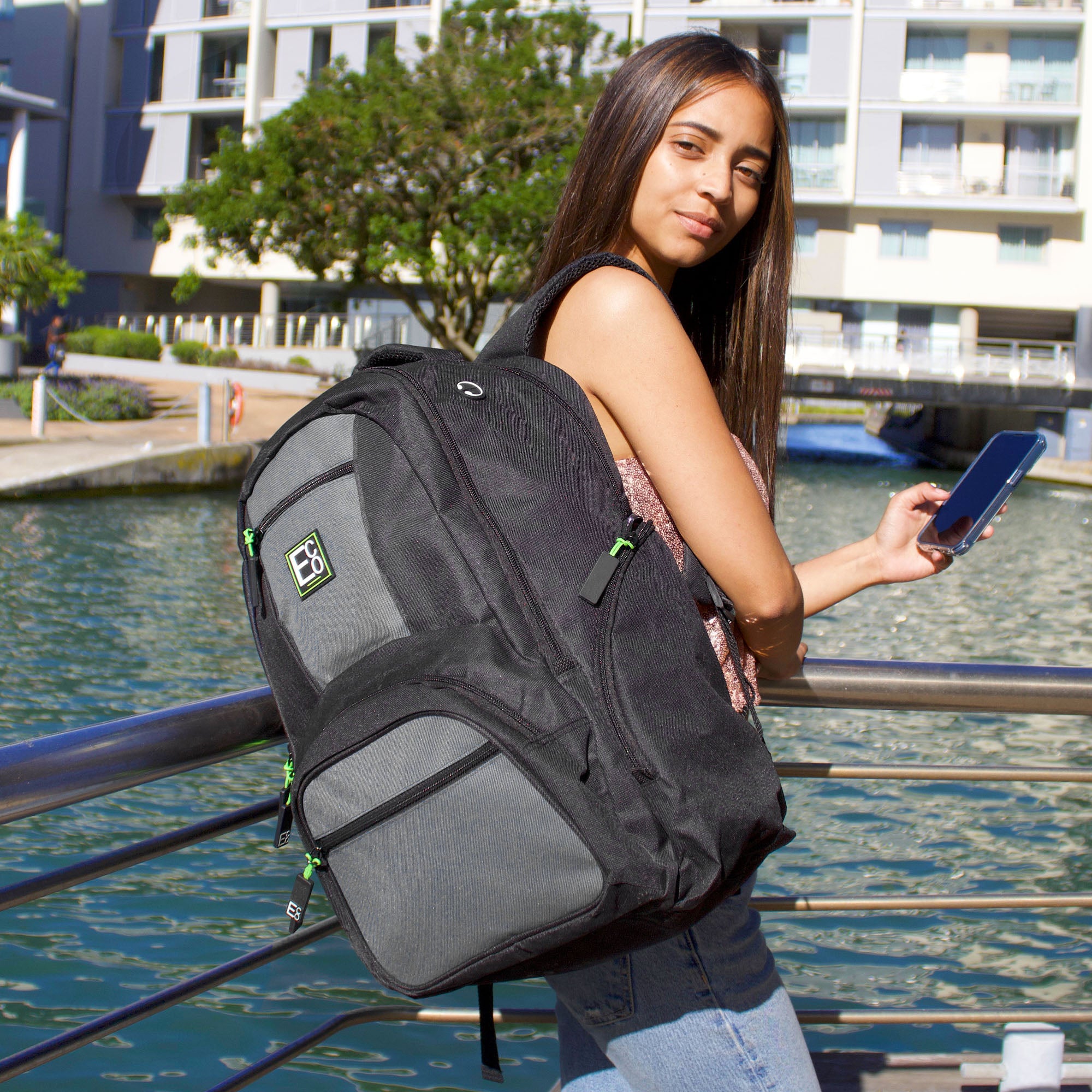 Grey Laptop Backpack