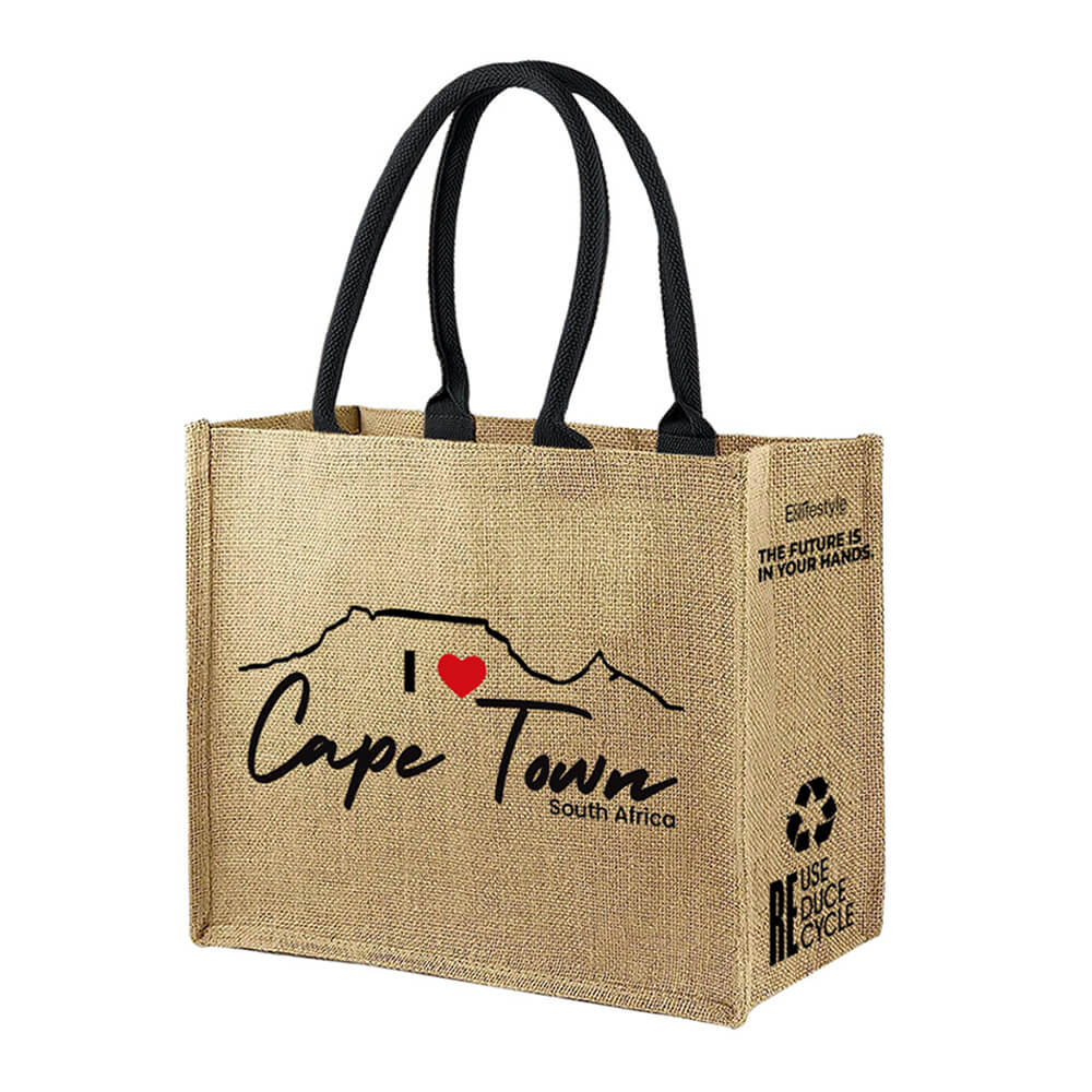 Reusable Jute Shopper Bag- Cape Town Design