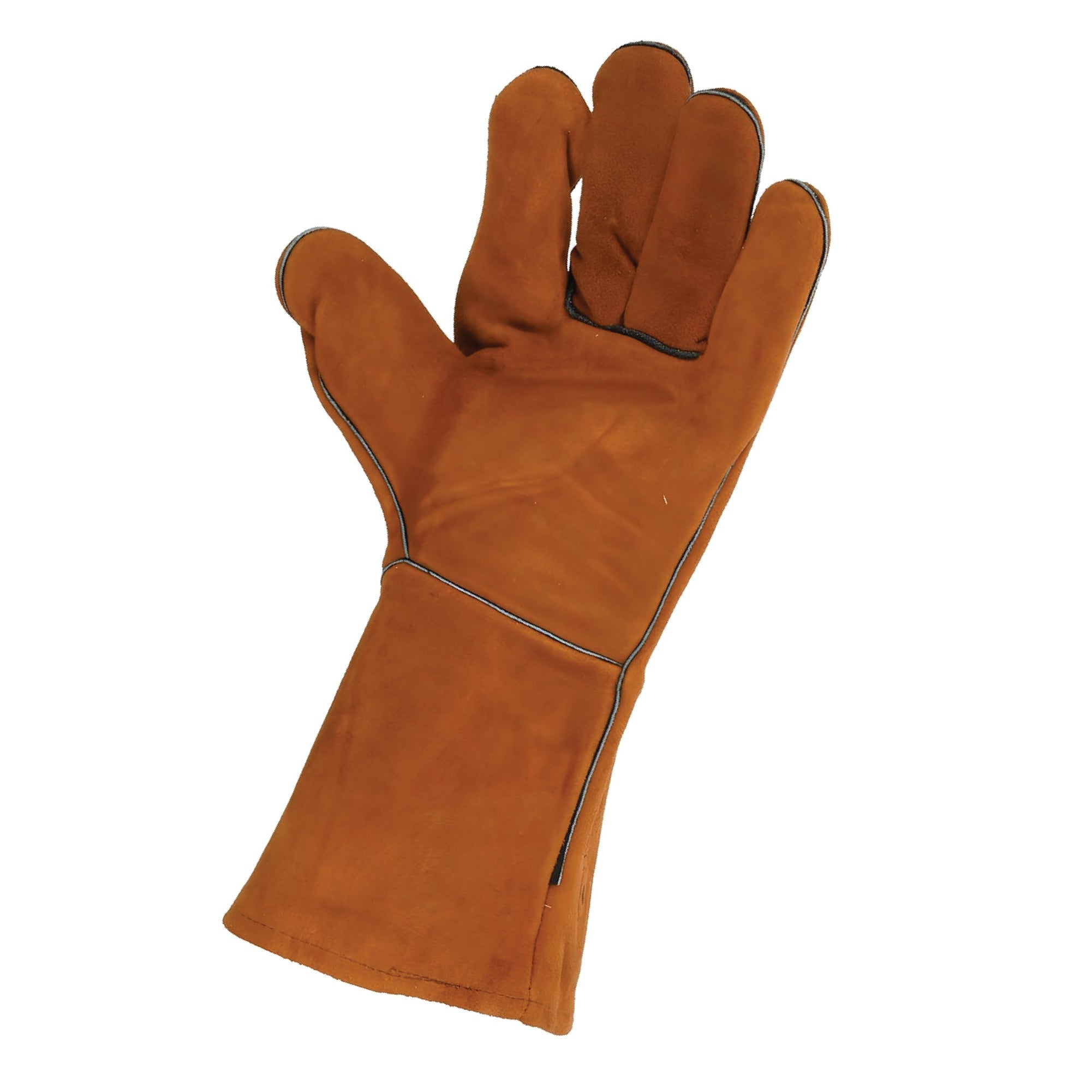 Guantes de cuero premium para barbacoa, resistentes al calor (paquete de 1)