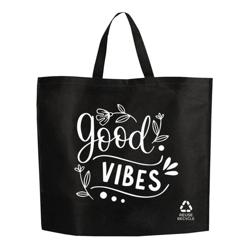 Reusable Shopper Bag - Black Design