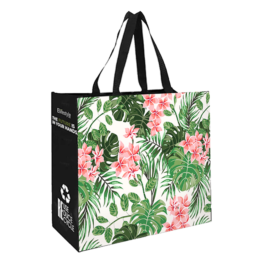 Shopper Bag Reusable Laminated - Floral Design
