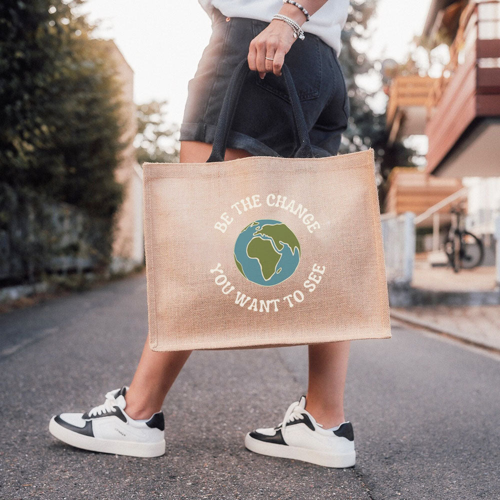 "I Love Cape Town" Reusable Jute Tote Bag | 300GSM, 18L