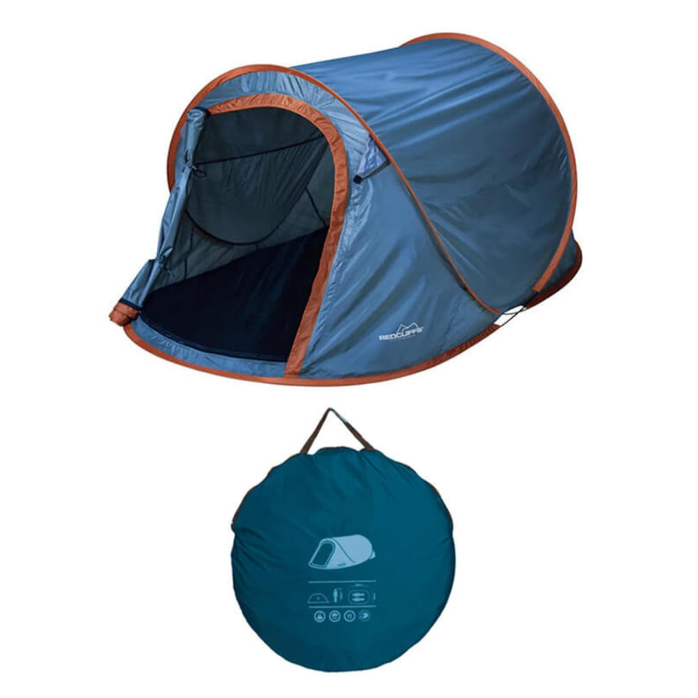 Camping Pop Up Tent - 2 Person - Blue