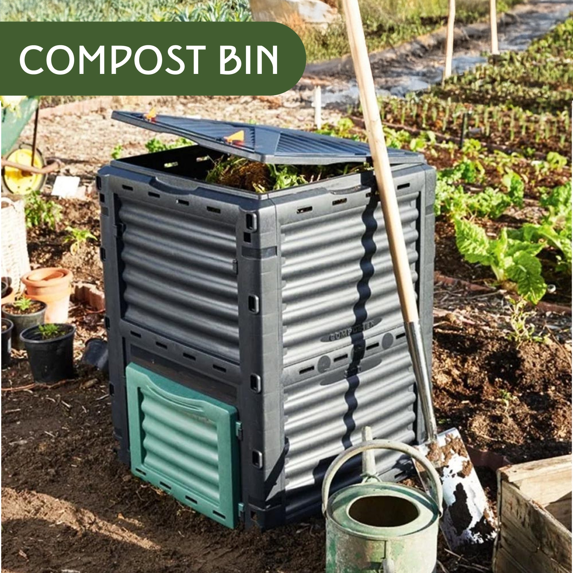 300L Reusable Garden Composter – Frost-Resistant Compost Bin, Easy Assembly