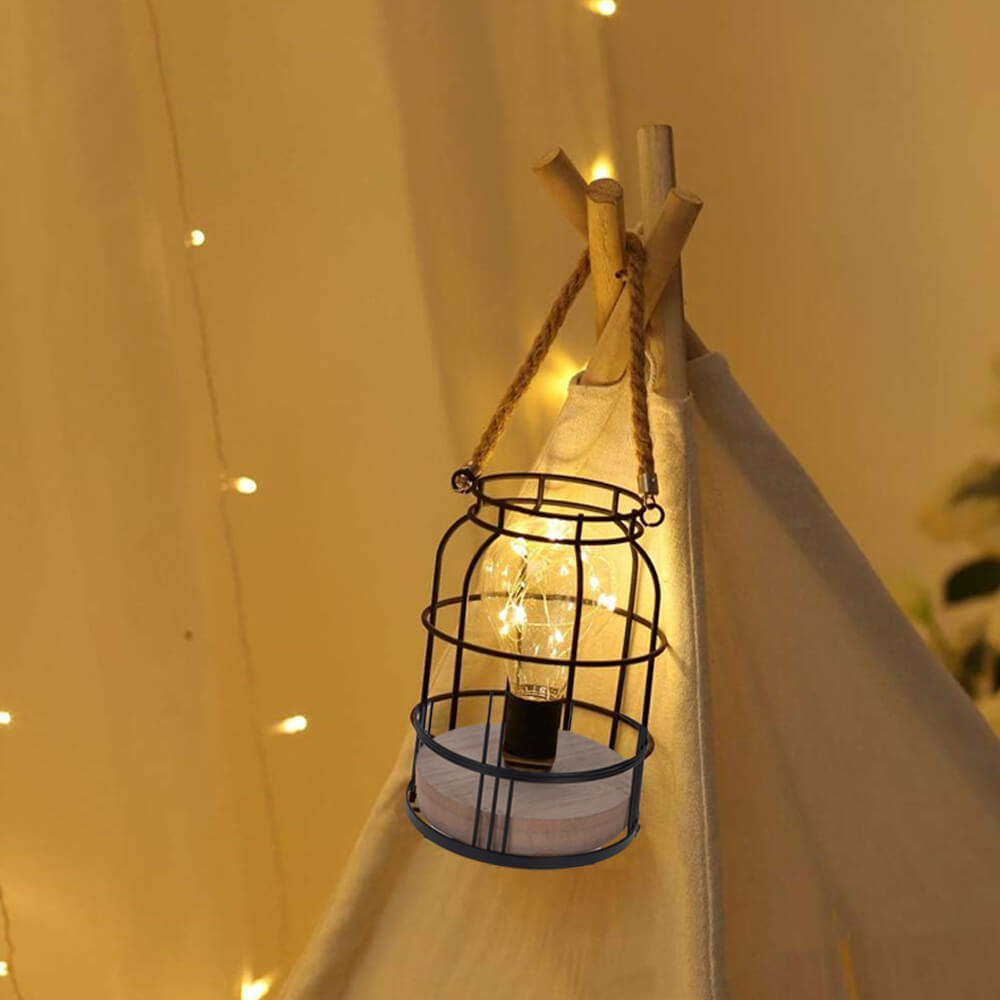 LED Hanging Metal Lantern