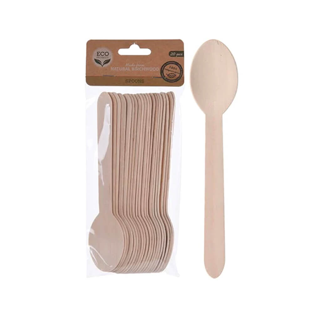 Birchwood Spoon Set - 20 Pieces