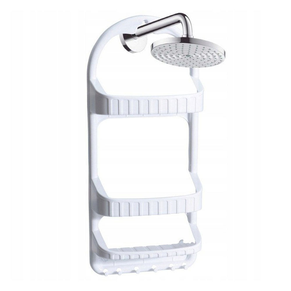 62cm Hanging Shower Caddy with 3 Shelves from Turkey. Hang it on your shower head. no drilling required. 3 shelves, to separate and hold all your shower routine necessities. Such as your shampoo, body wash and bathroom accessories! The boards are ribbed so that the water can drain properly. Size: 27 x 12 x 62cm. Bags Direct wholesale online shop