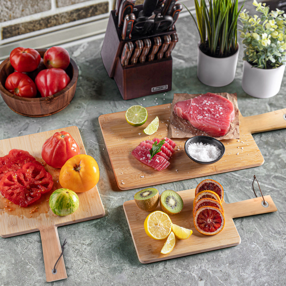 Bamboo Cutting Boards - 3 Pieces - Eco-friendly