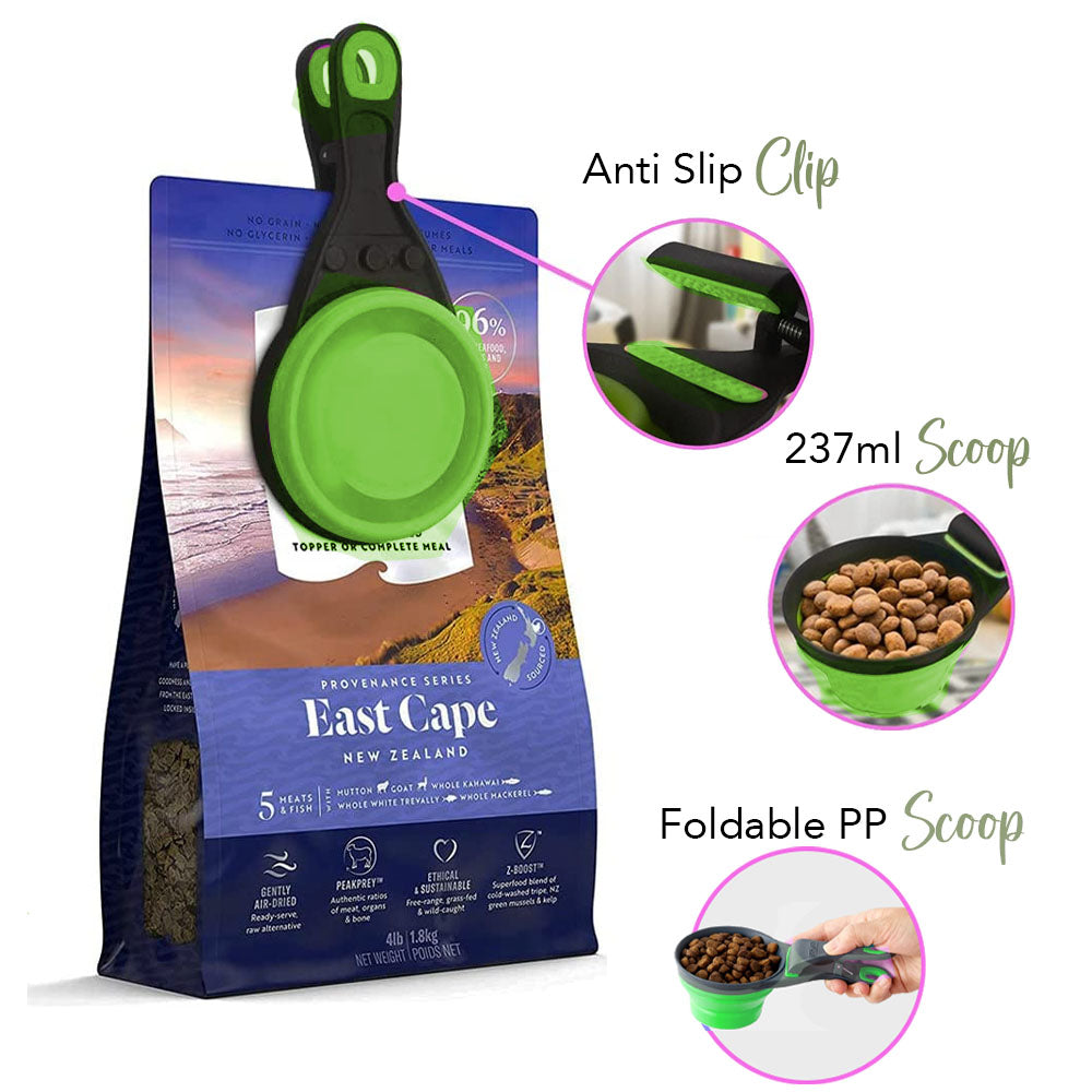Pet Food Scoop with Folding Function - 237ml- Flatpack Design