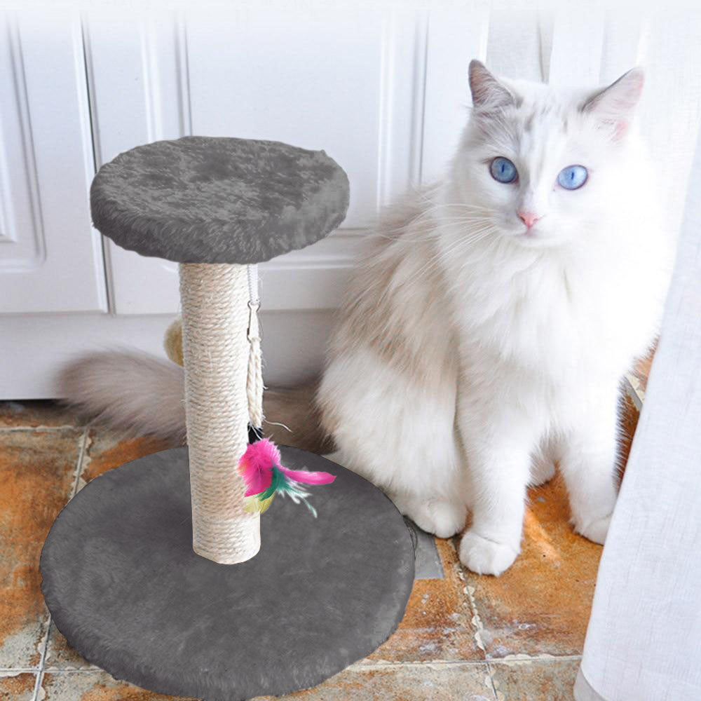 Cat Scratch Tree with Toy Ball & Feather - 30cm