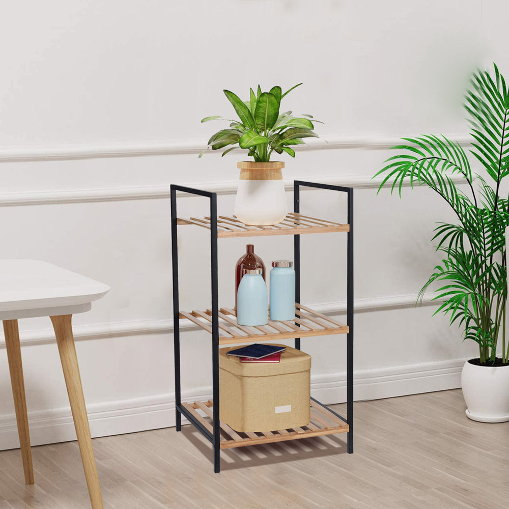 Bags Direct Eco-Friendly Standing Bamboo Wood Rack - 3 Shelves - 784500050