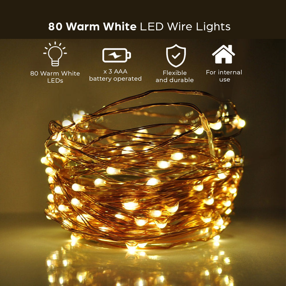 LED Lights - 80 Warm White
