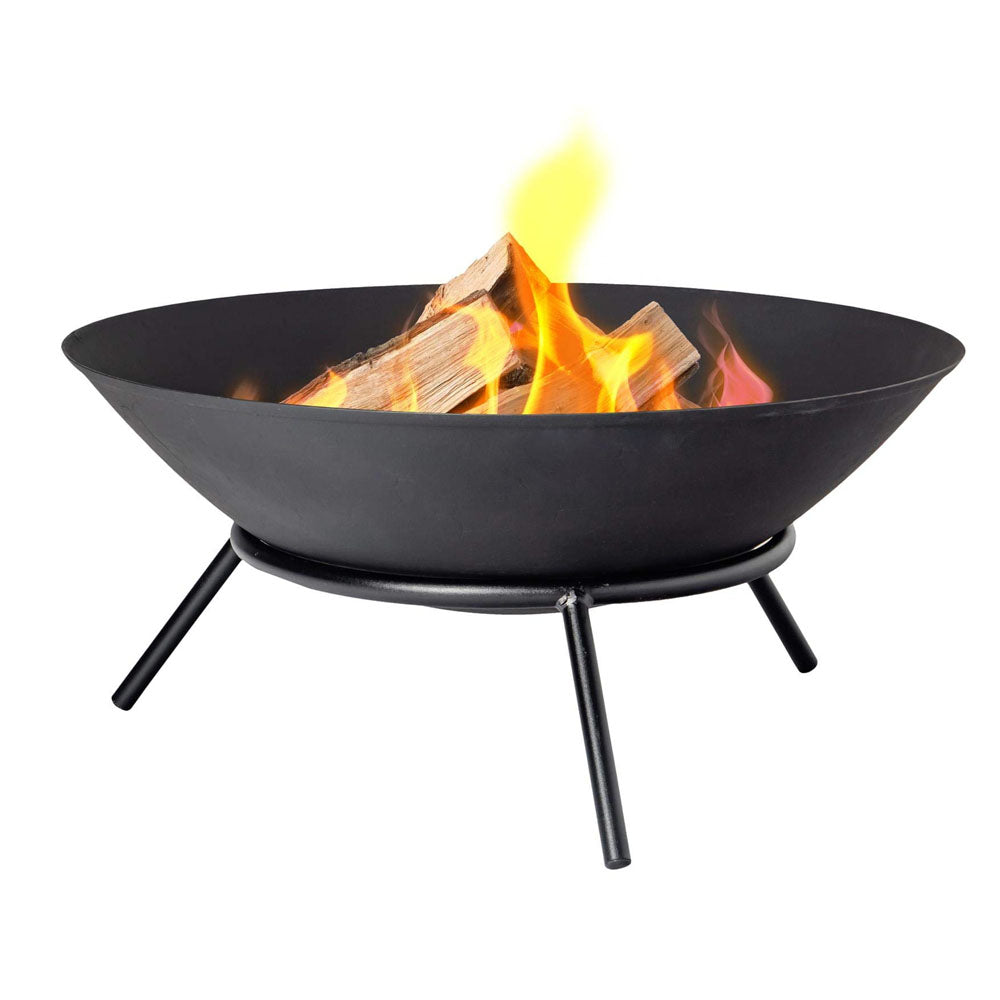 50cm Cast Iron self standing charcoal fire bowl pit. Great for outdoors with family and friends and roasting marshmallows over the fire. Ideal for open-air patios and gardens. Suitable for burning wood or charcoal. The bowl can be moved freely on or off the stand. The bowl has 2 hand-grips for easy carrying. C83000020 - Bags Direct wholesale online shop