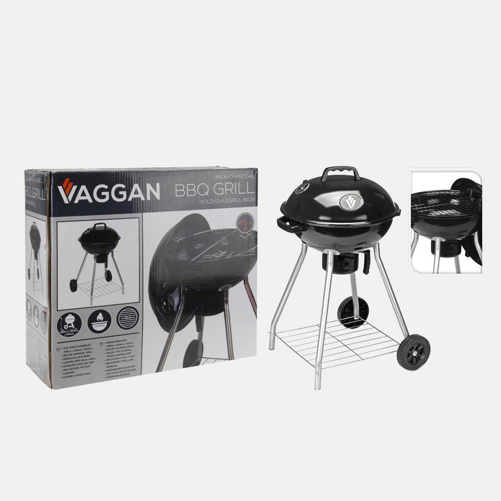 Charcoal Braai Grill with Ash Catcher and Adjustable Airvents - 45cm