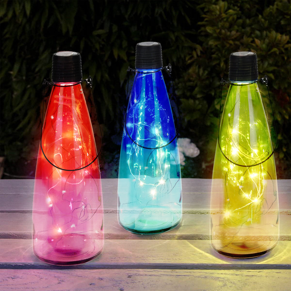 Solar Power Lamp LED Light in Glass Bottle with Bracket Loadshedding Light