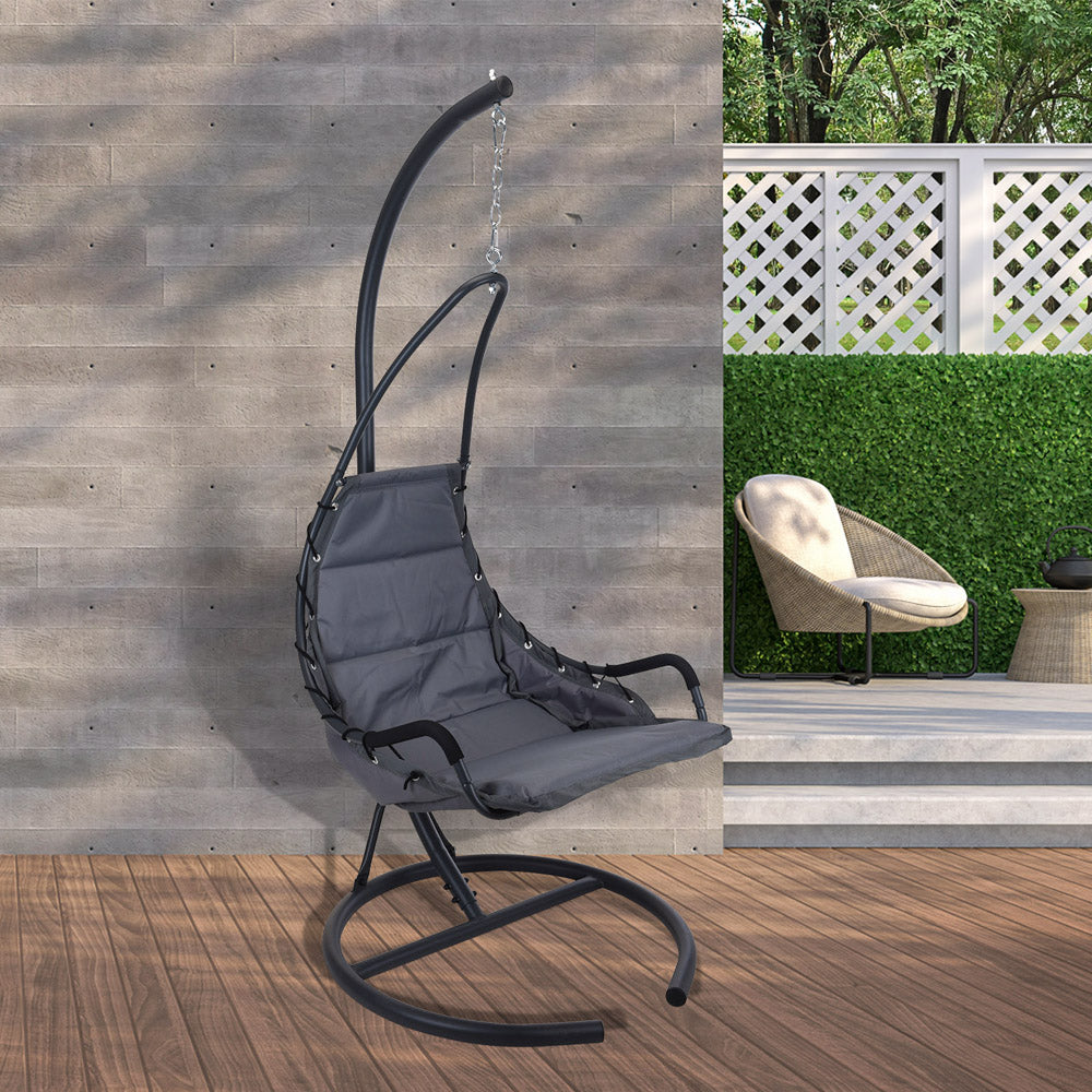 Hanging Steel Chair - Grey Frame - Capacity 140kg