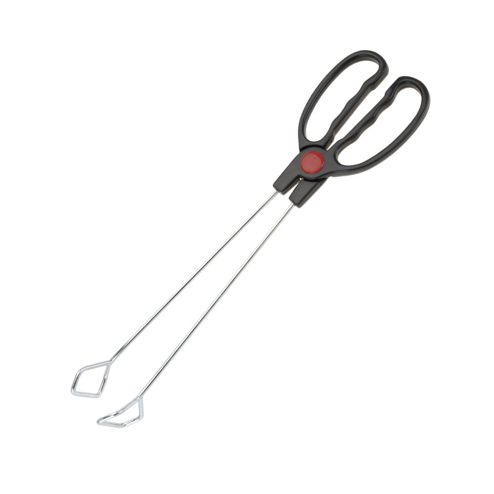 22cm Metal Braai Tongs with Handles anti-slip plastic coated handles are sturdy for grabbing and turning your food when braaing. Heat resistant and have just the right amount of tension for comfort. Great for cooking, grilling and serving food. Protects your hands from being burnt on the open fire flames. Size: 35.5cm Bags Direct wholesale online shop YL7290020