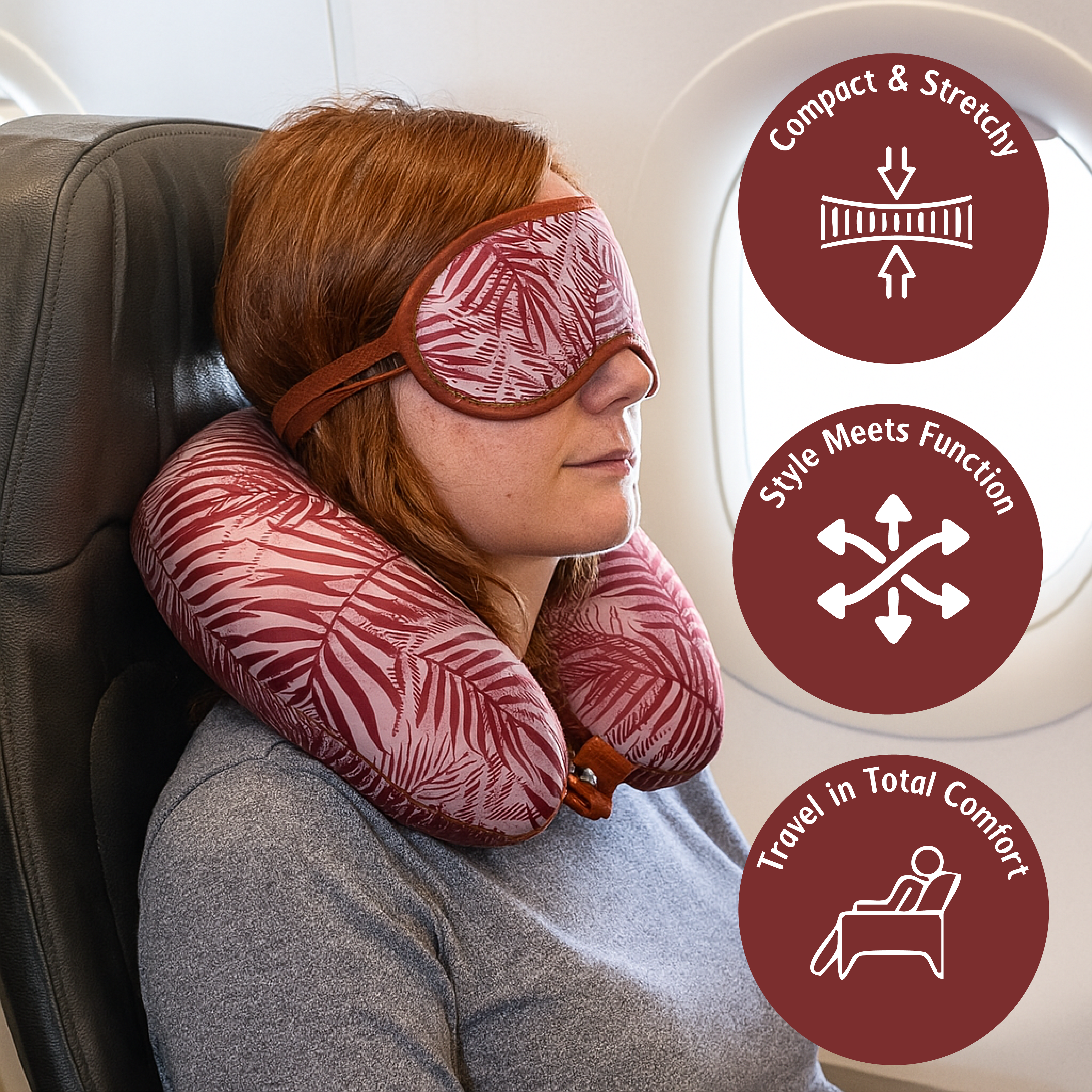 Neck Pillow with Eye Mask
