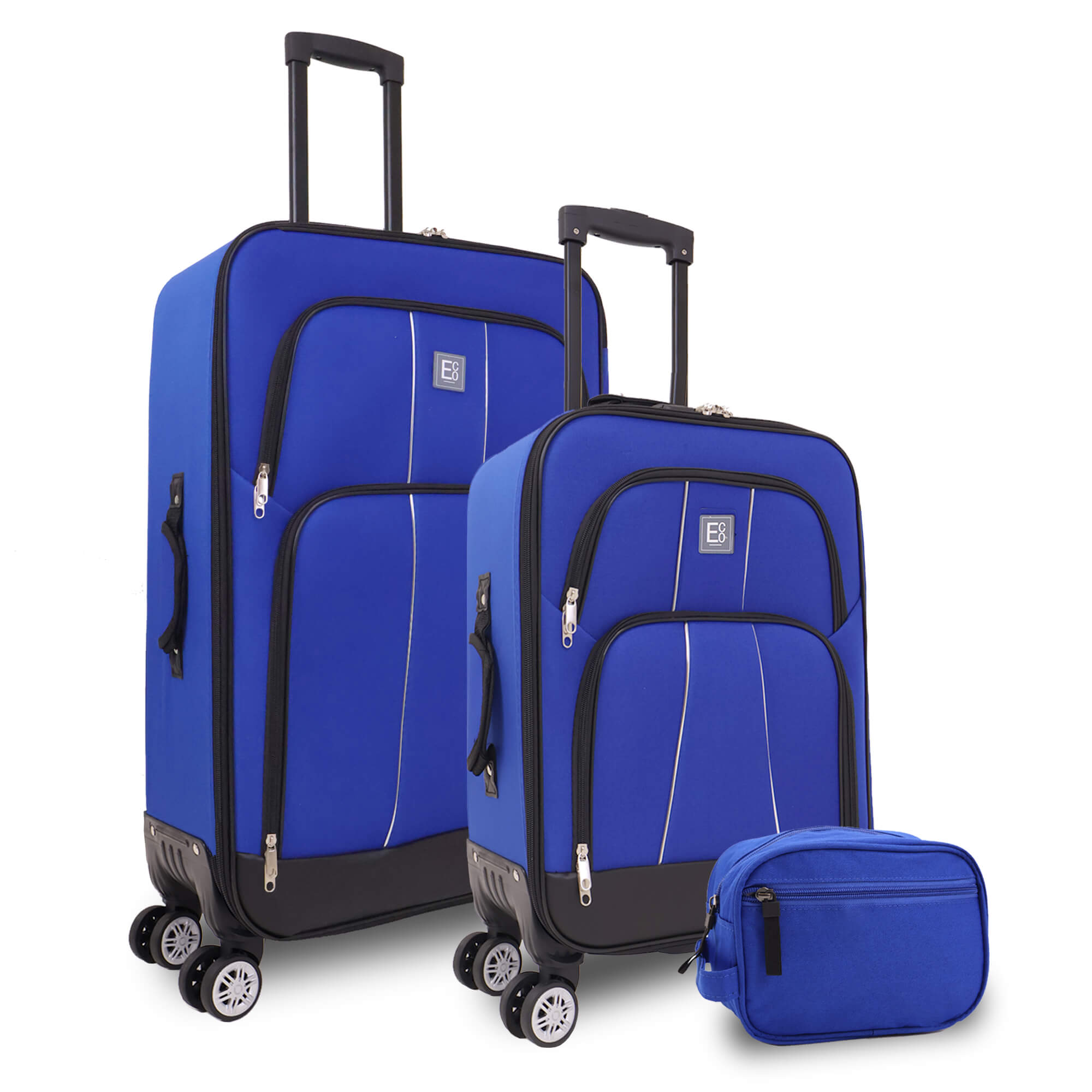Seville 4 Piece Soft Luggage Set - Blue