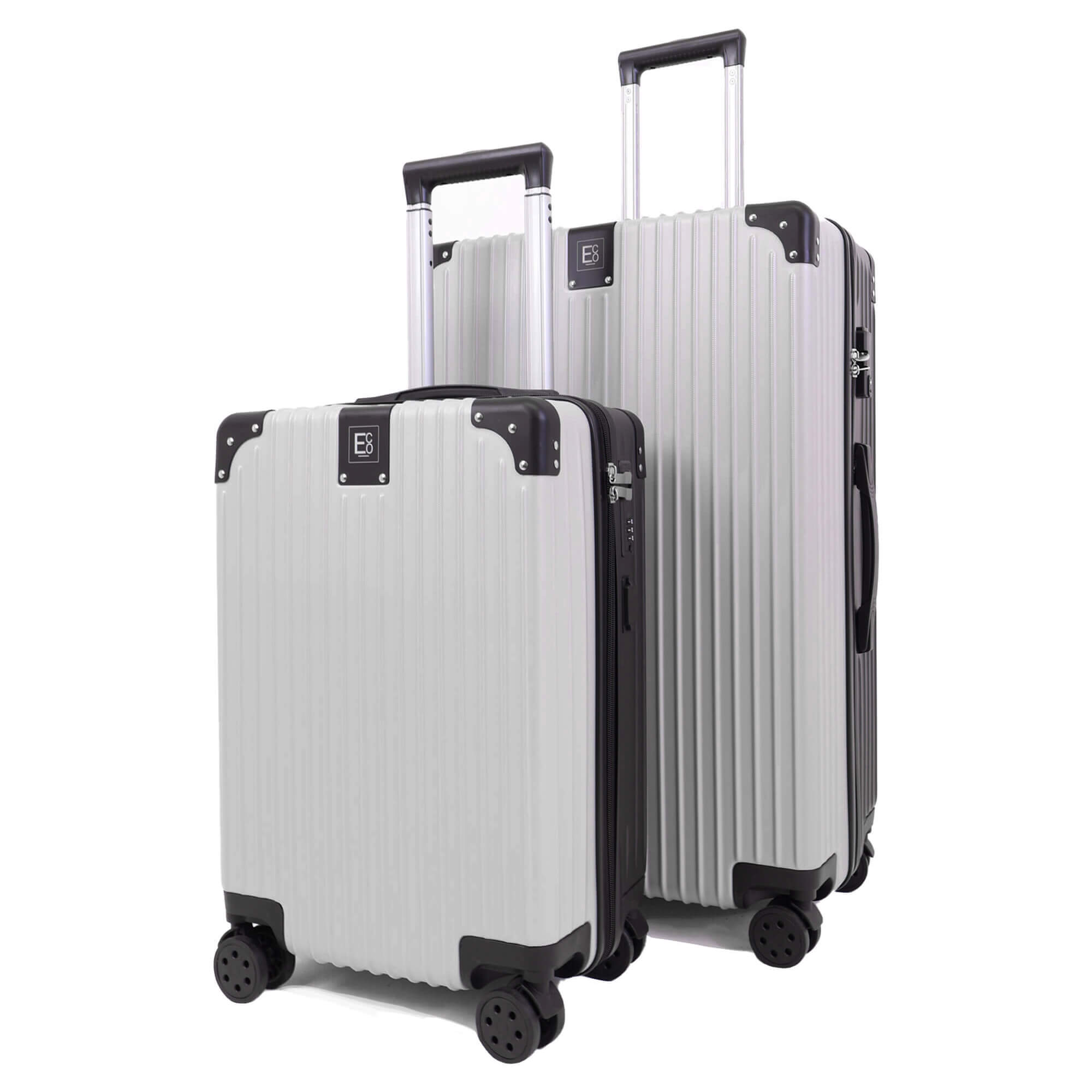 Valises à bagages avec poignée télescopique - 2 pièces - Gris Berlin Design