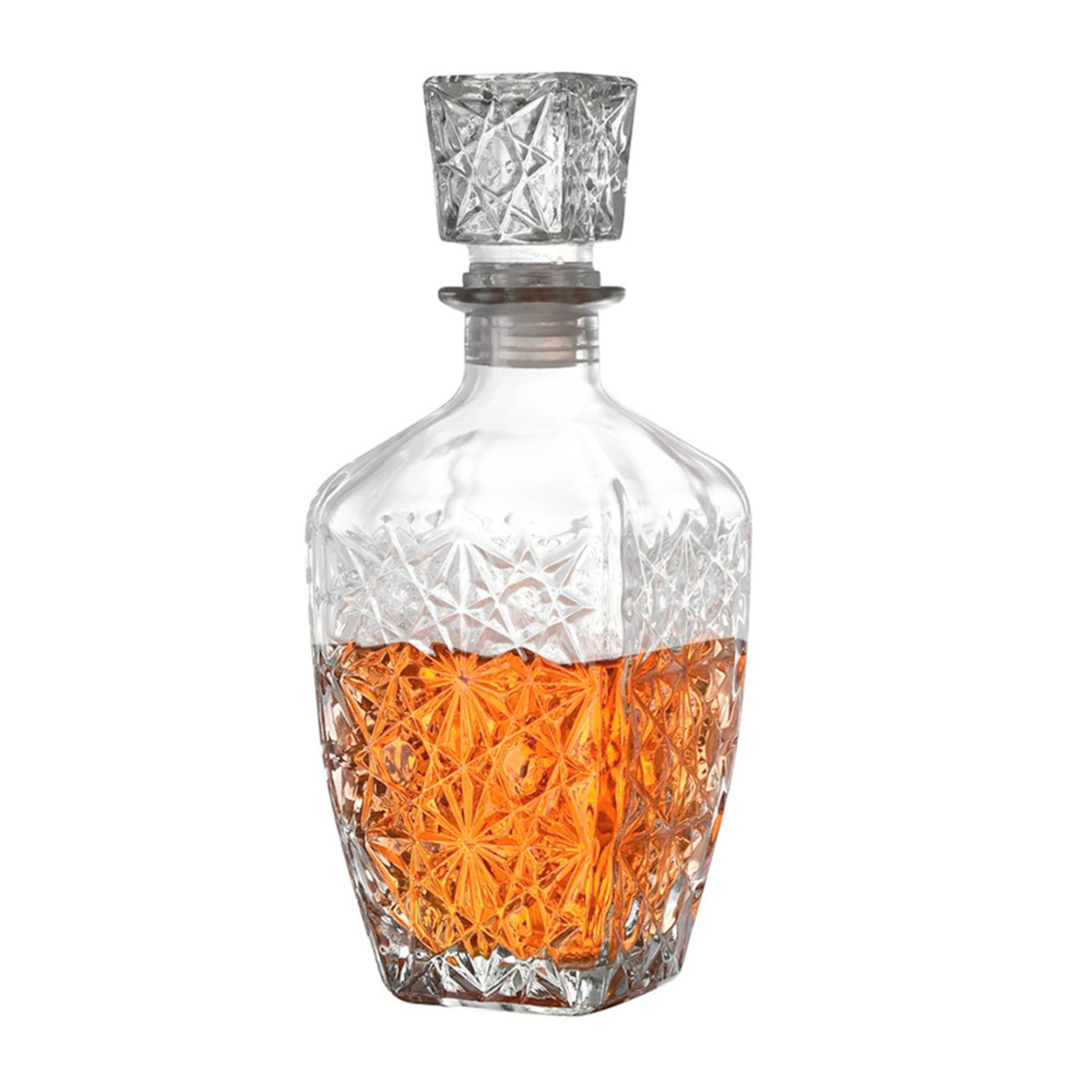Whisky-Dekanter mit luftdichtem Deckel – 900 ml – Diamantschliff