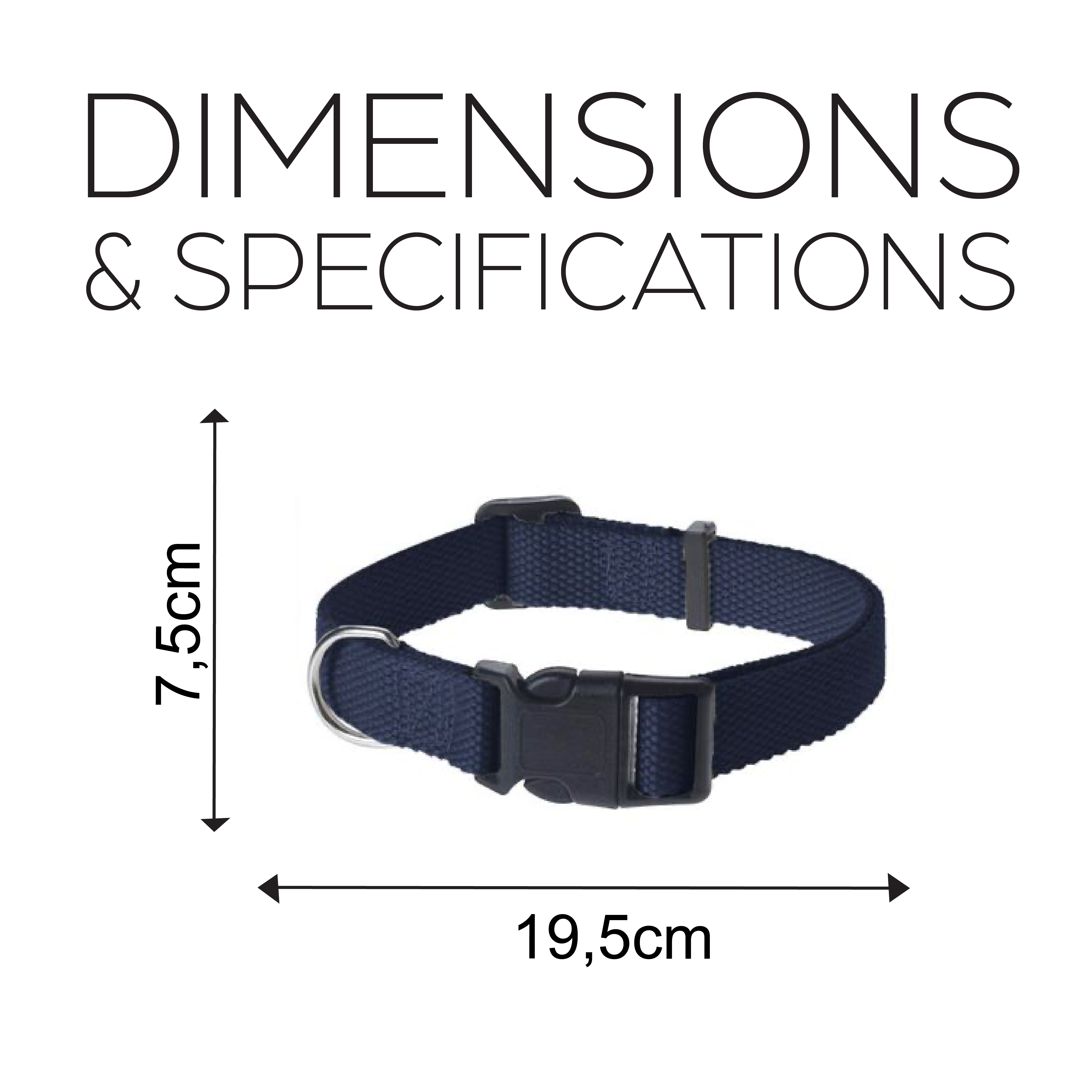 Adjustable Dog Collar with Leash Clip - Small to Medium Size