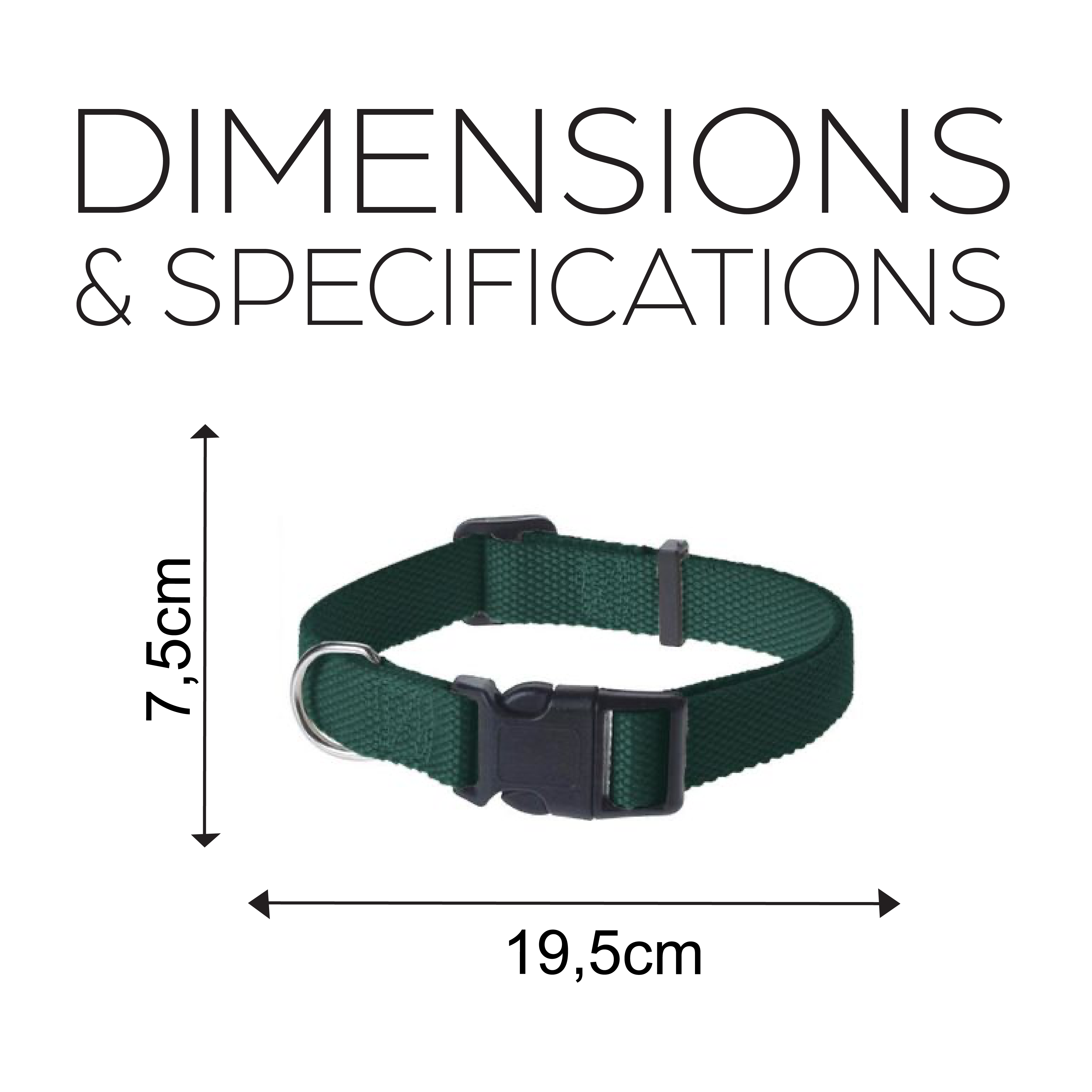 Adjustable Dog Collar with Leash Clip - Small to Medium Size