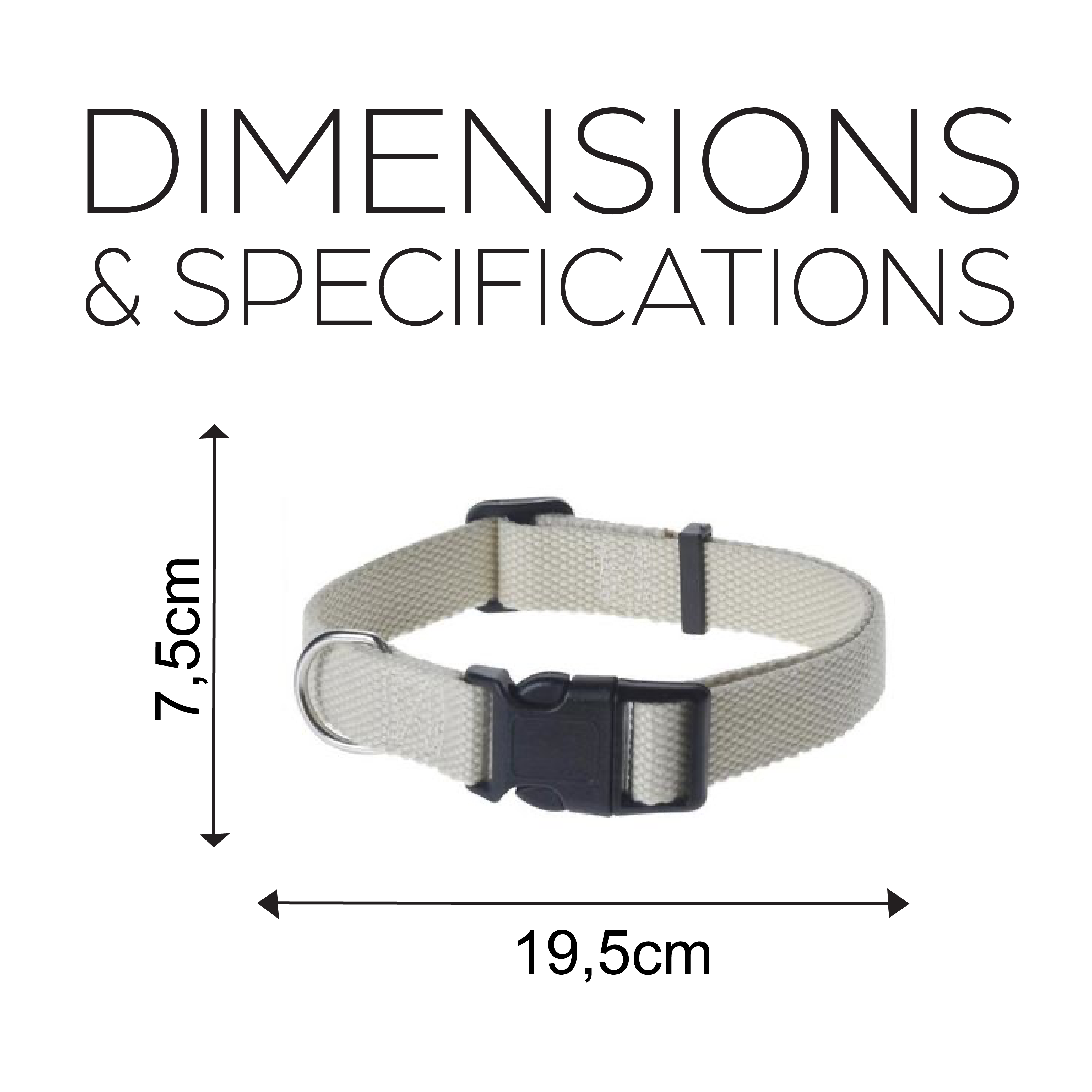 Adjustable Dog Collar with Leash Clip - Small to Medium Size