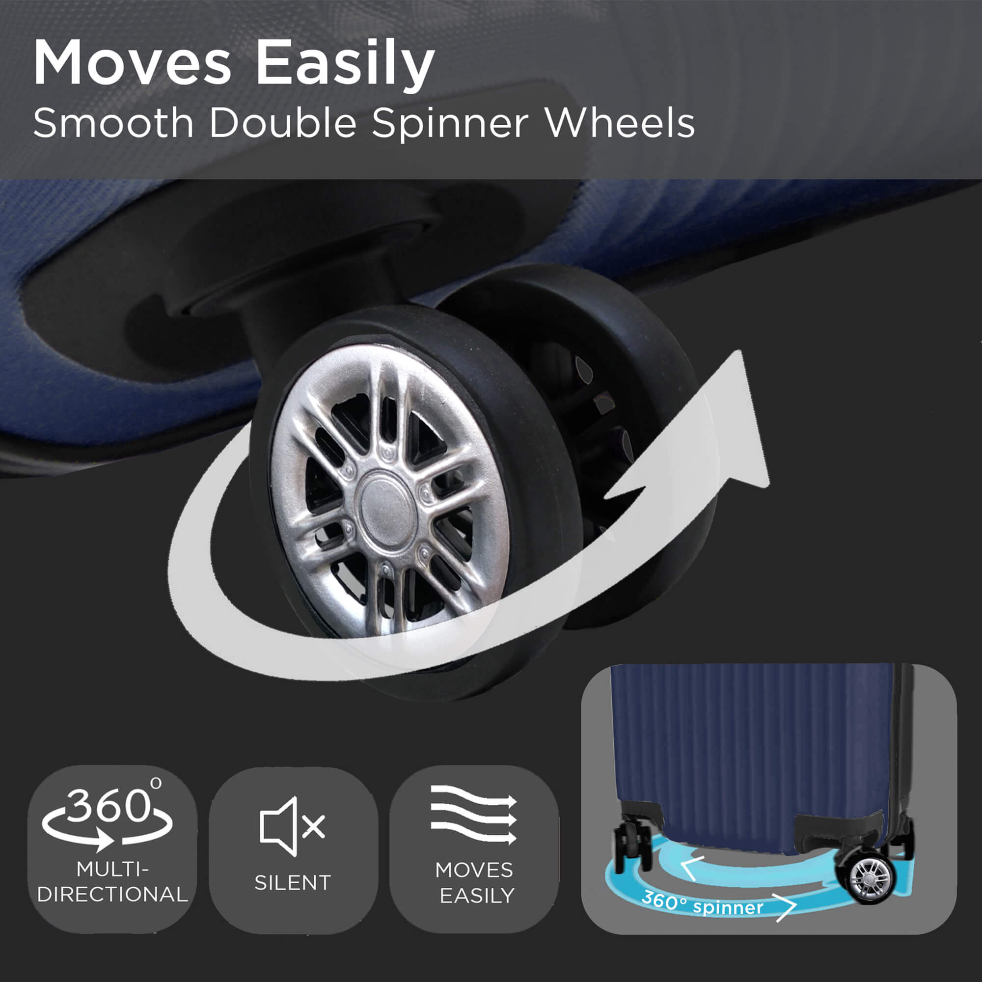 Santorini Eco-Friendly Hardshell Luggage Set - 360 Spinner Wheels - 2 Pieces