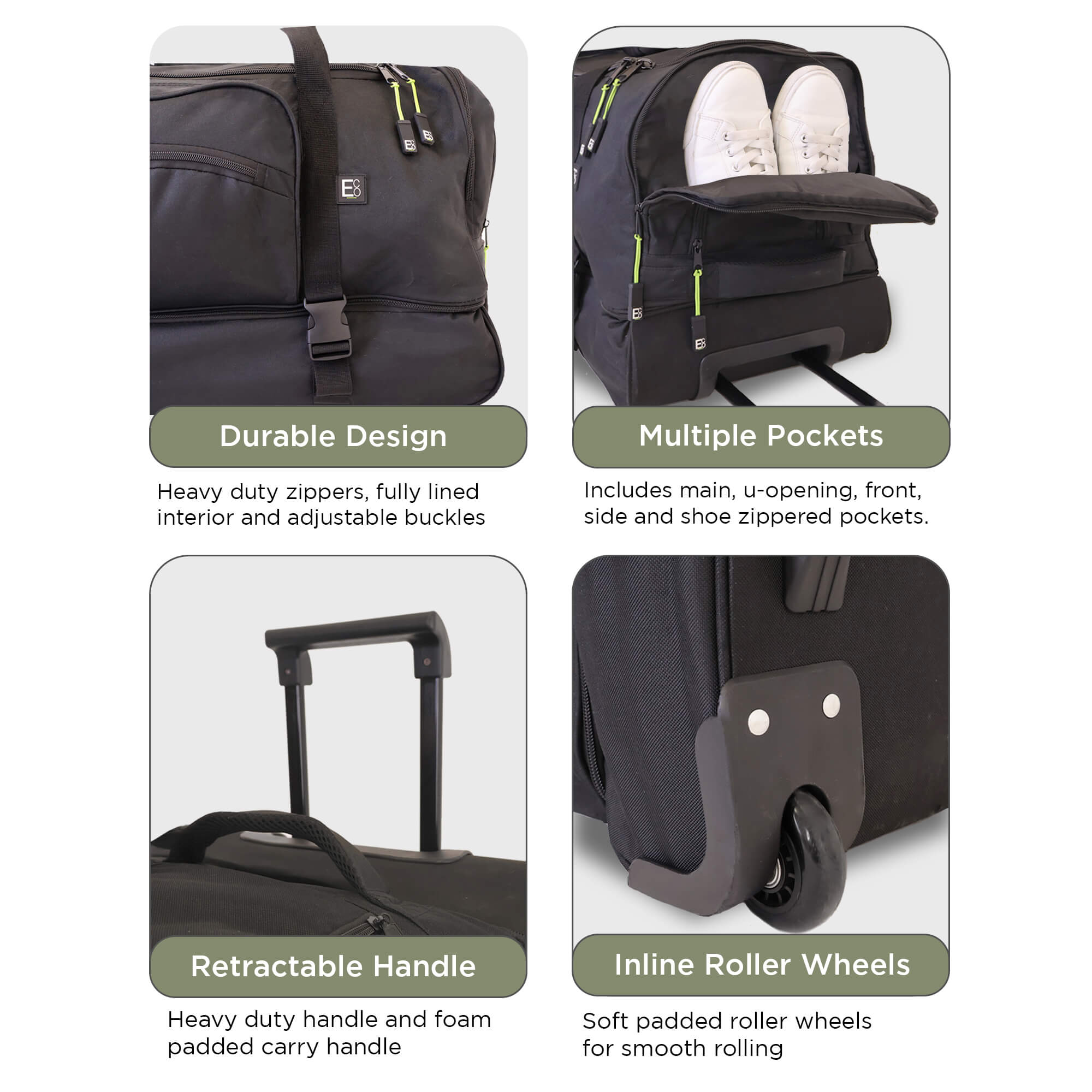 Extra large outlet rolling backpack