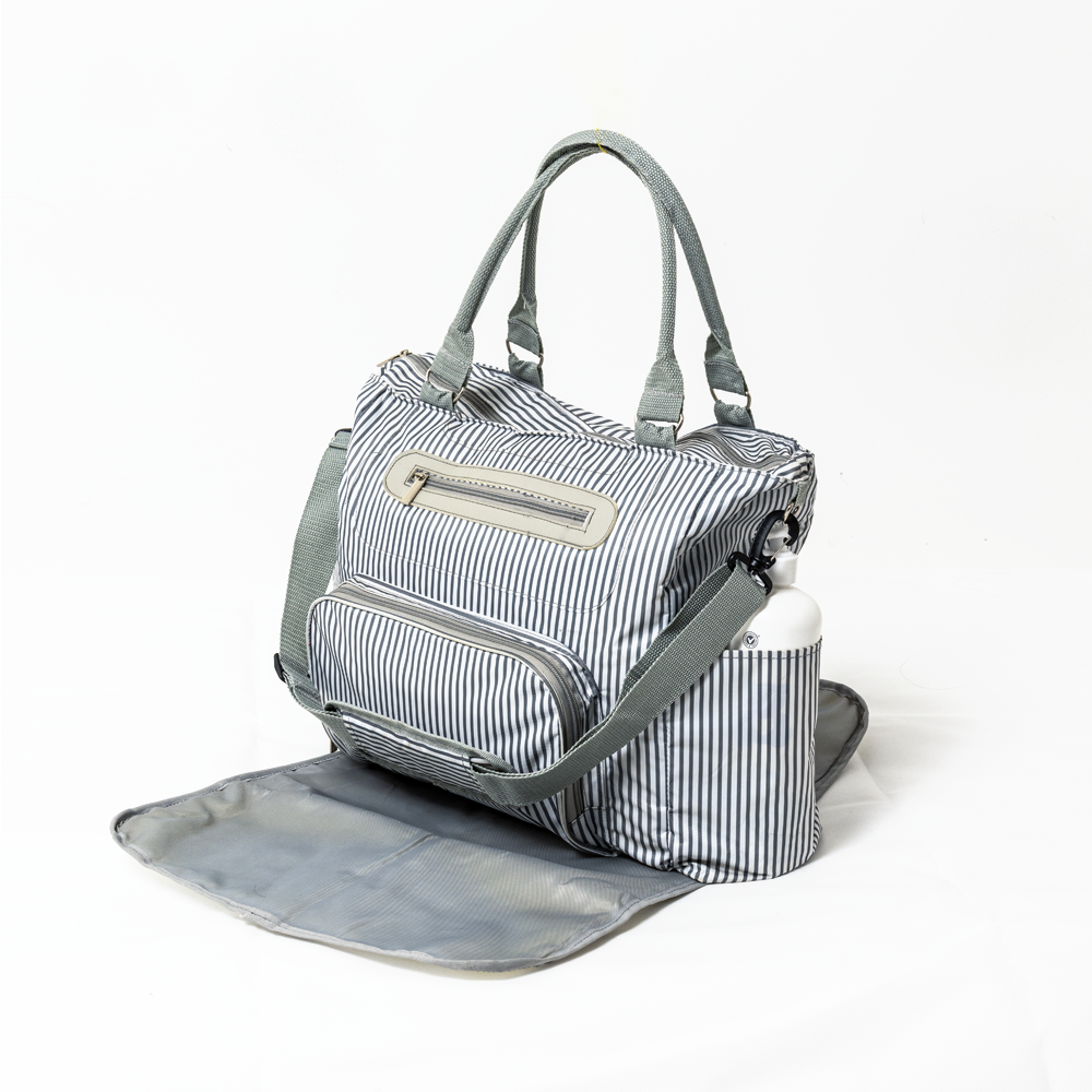 Value Set Diaper Bag - Grey stripe design