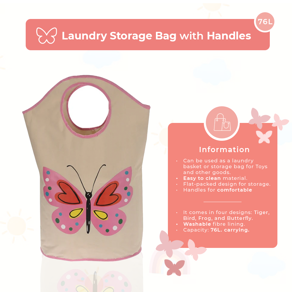 Laundry Storage Bag with Handles - 76L