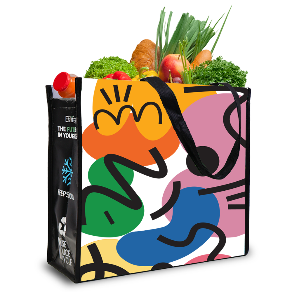 Reusable Laminated Cooler Shopping Bag | 70GSM, 49L