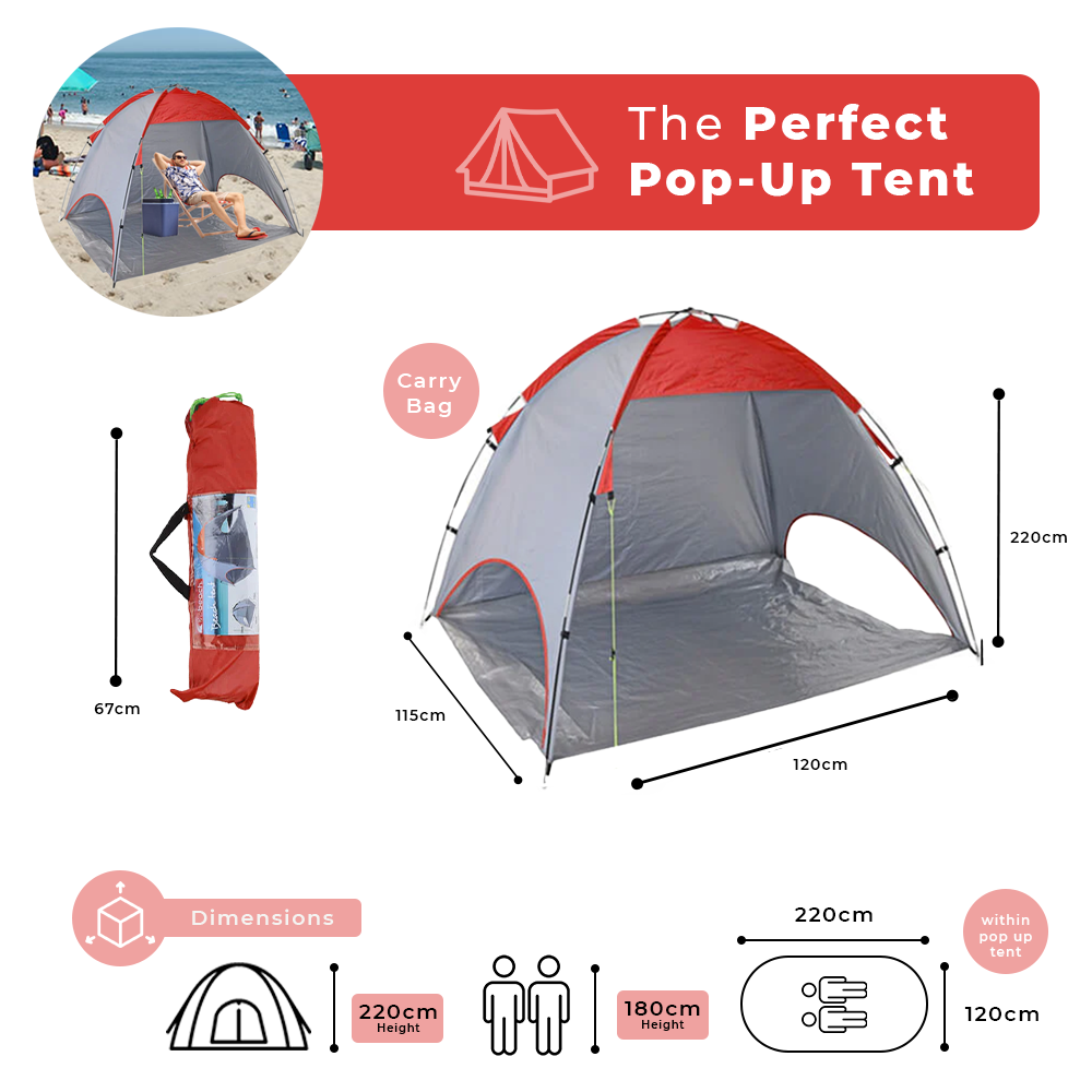 Beach Tent UV50+ for 2 People