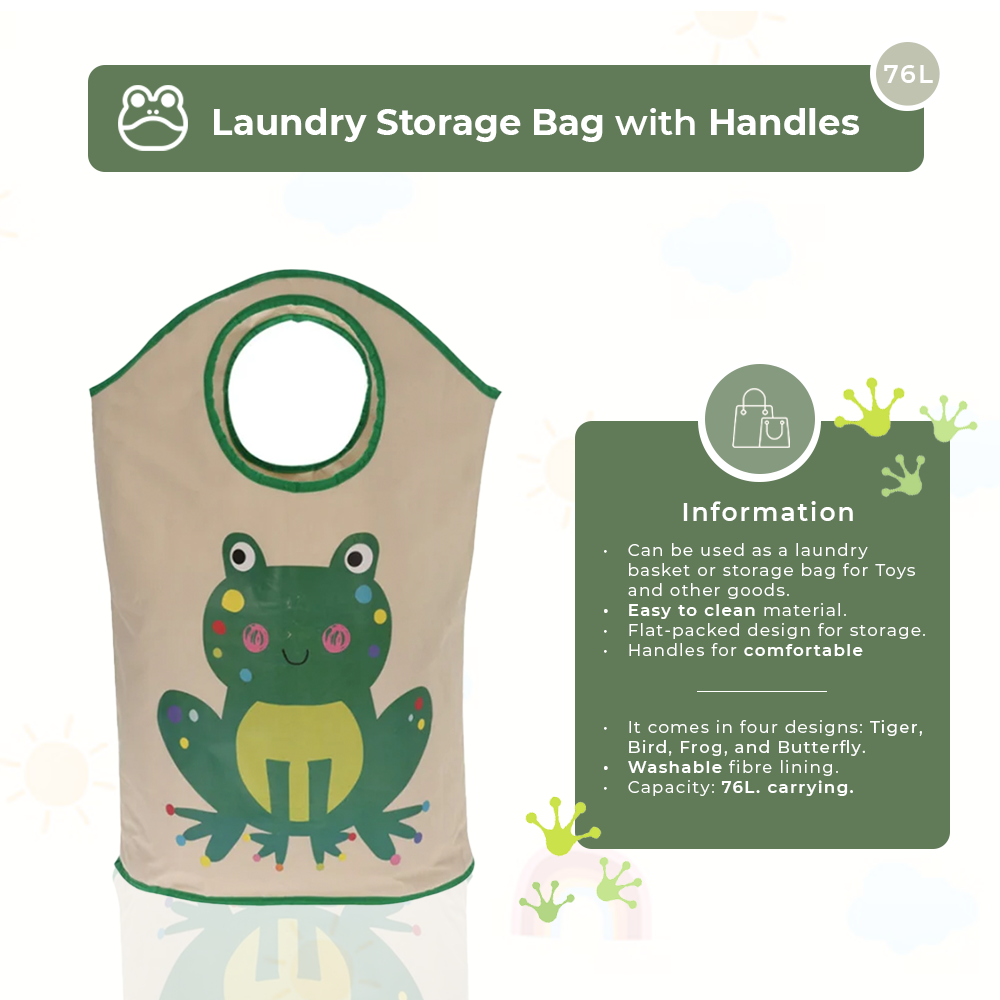 Laundry Storage Bag with Handles - 76L