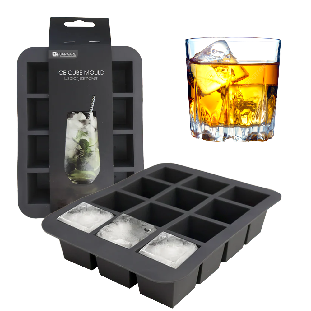 Square Ice Cube Tray - 12 Cubes