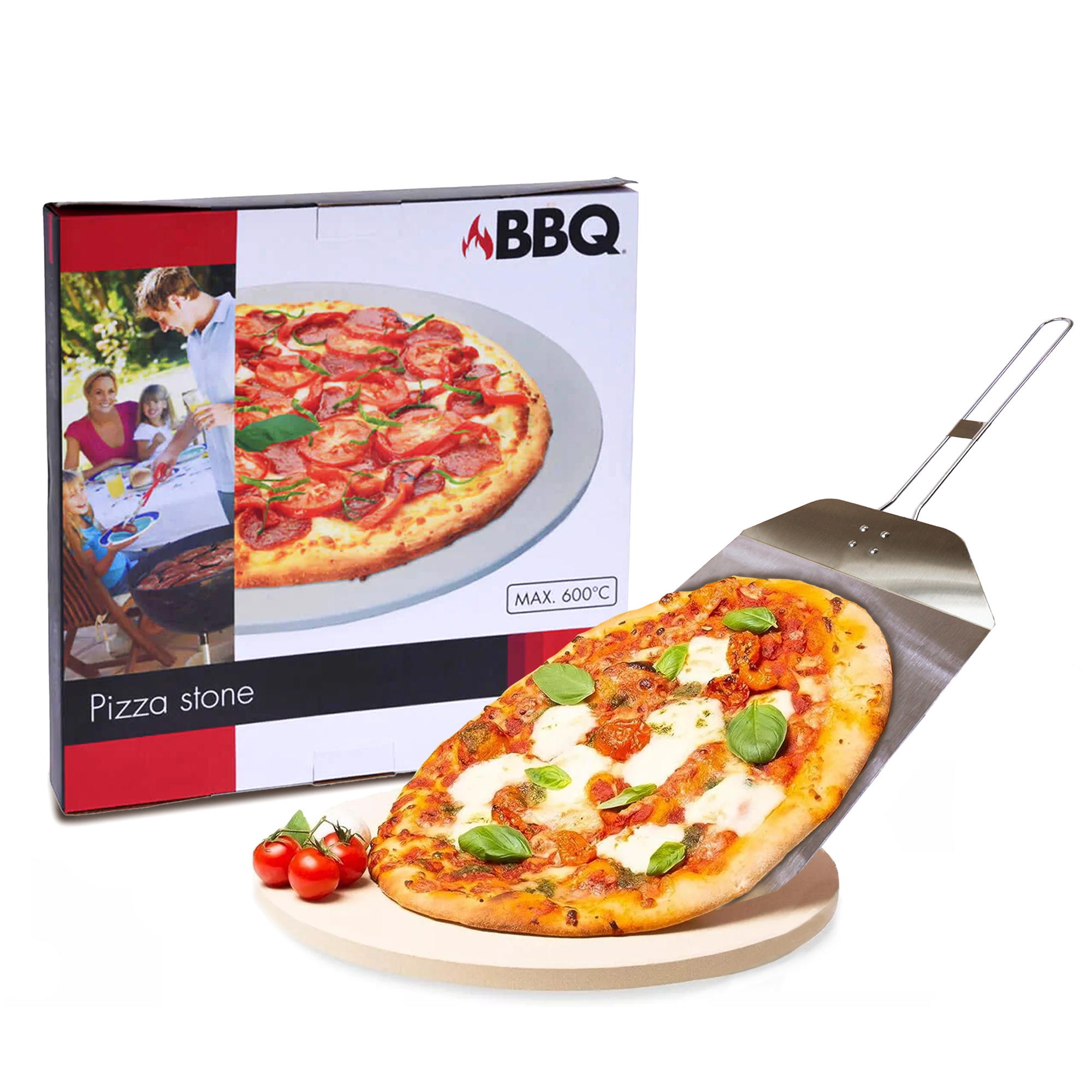 Pizza Stone and Pizza shovel  - 33cm