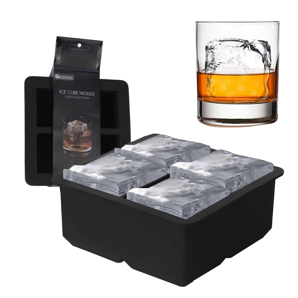 Square Ice Cube Tray - 4 Cubes