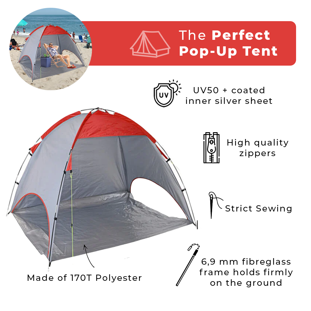 Beach Tent UV50+ for 2 People