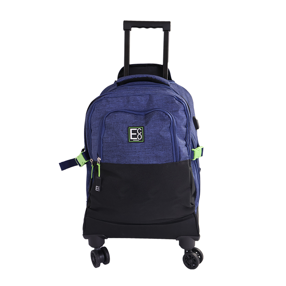 Spinner Trolley Backpack with Coolerbag Compart and USB Port